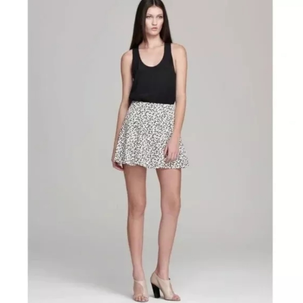 Tibi Leopard Print Multicolor Flare Mini Skirt Si… - image 2